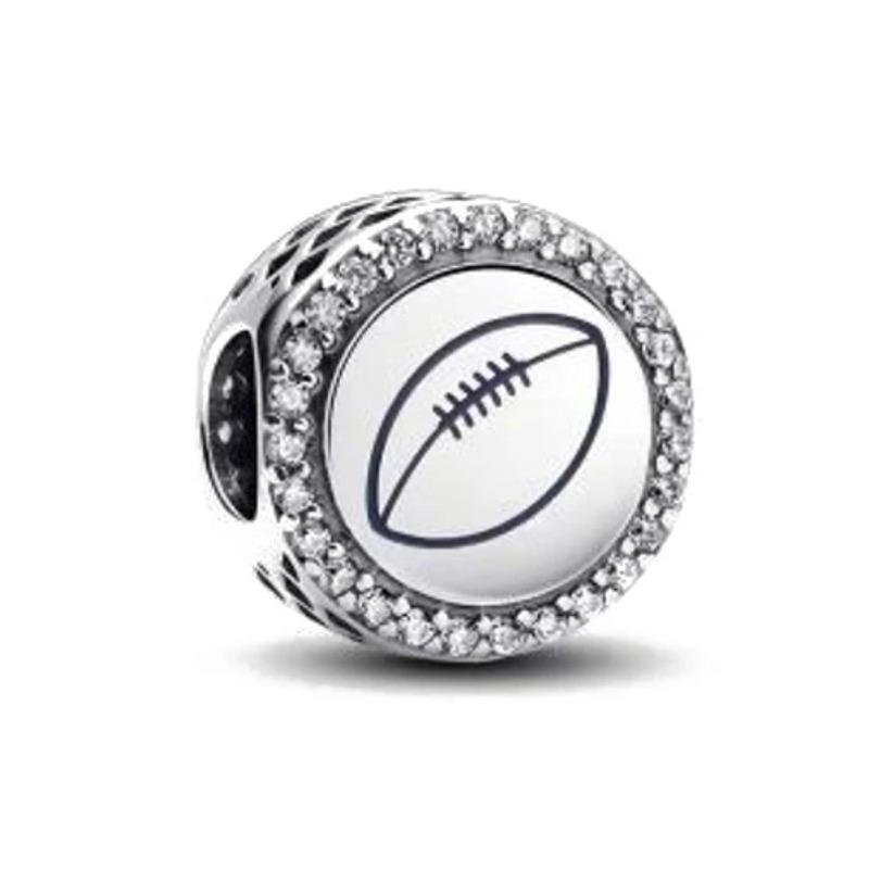 New Fashion 925 Silver Piano Badminton Headphones Guitar Pendant Charms for Bracelet Women Jewelry Gift