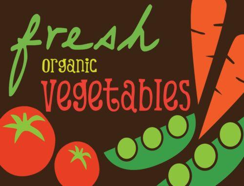 

TIN SIGN Fresh Organic Vegetables Farm Art Deco Garage Wall DecorAluminum 20x30cm（7.8x11.8inch）