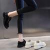 Spring 2025 New Fashion Single Shoes Women's Thick Heel Casual Shallow Mouth Leather Women's Shoes Round Head Versatile Small Leather Shoes Women's Ti