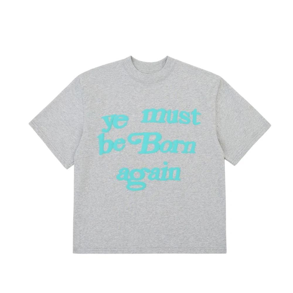Frog Drift Fashion Streetwear CPFM KANYE YE MUST BORN AGAIN Foam Printing Summer Tee Tops T Shirt for Unisex