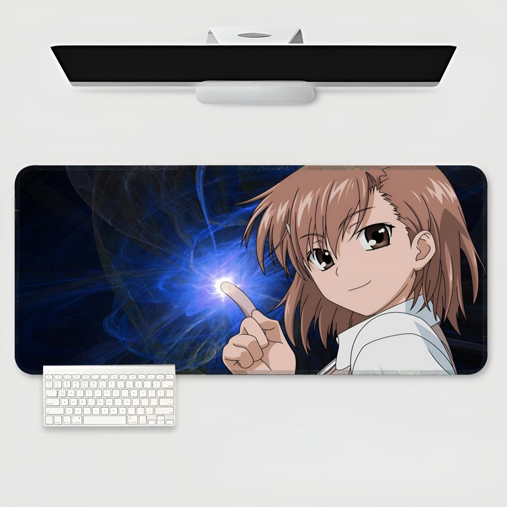 Misaka Mikoto Mouse Pad Large Gamer XXL Keyboard Mat On Mat 900X400MM Carpet Rubber Desk Mat Gaming Mouse pad