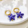 Fashion Popular Ocean Beach Wind Starfish Hidden Buckle Earrings Jewelry Exquisite Niche Sense Versatile