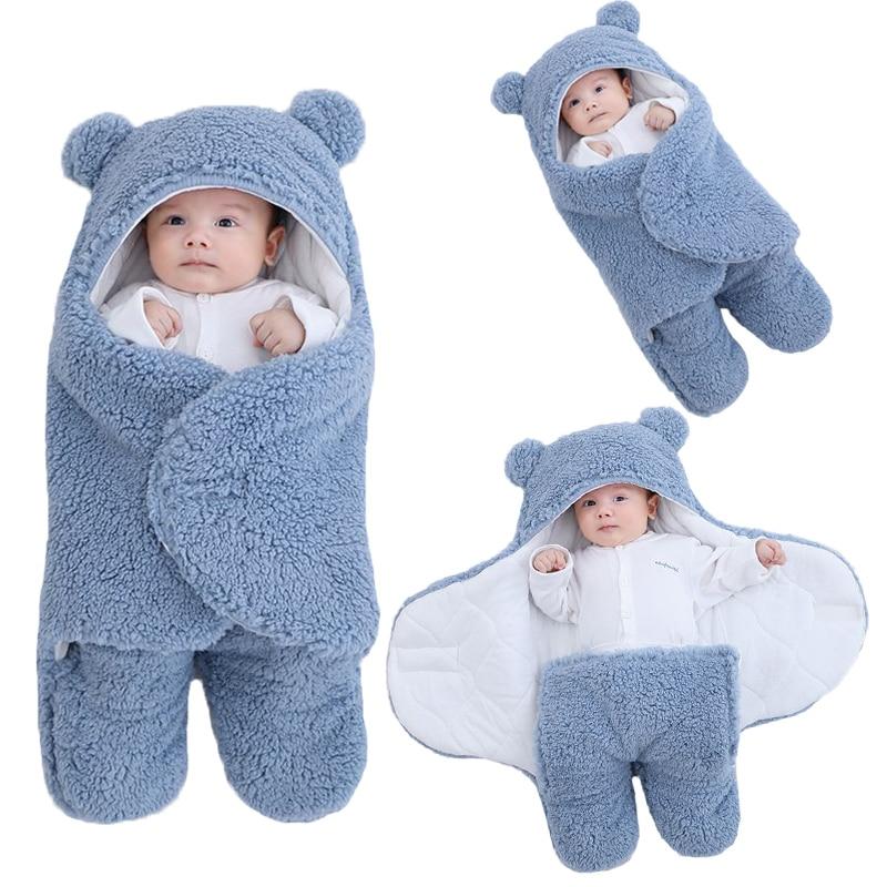 

Новорожденный ребенок Одеяло с капюшоном Пеленка-обертка Bedung Kain Bedung Baby Новорожденный Муслиновый Пеленка-обертка