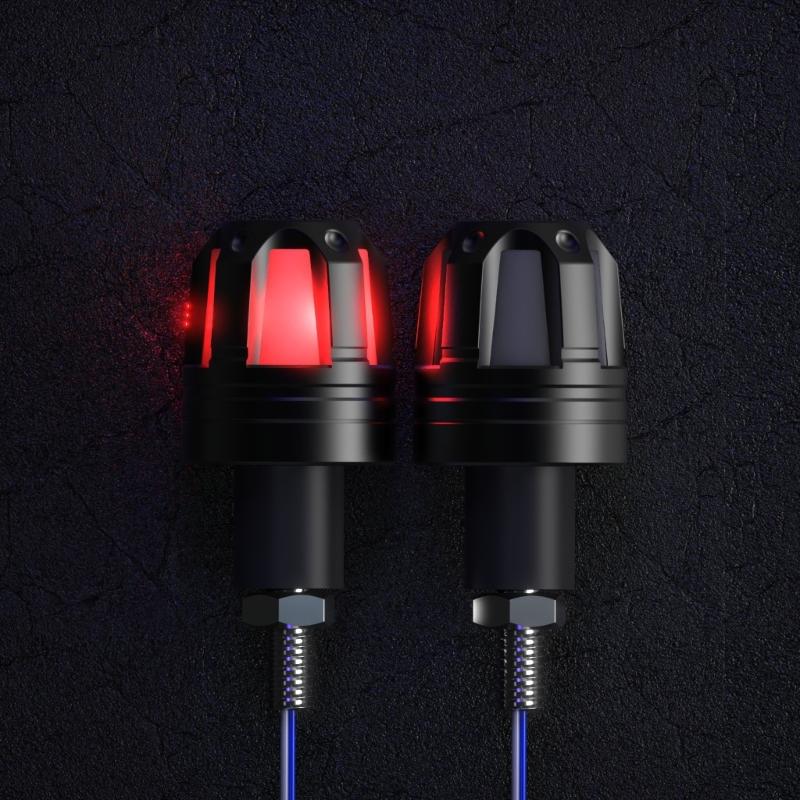 Motorcycle Scootor LED Handlebar End Turn Signal Corner Light DC12V Flasher Handle Grip Blinker Side Marker Hand Lamp 2x