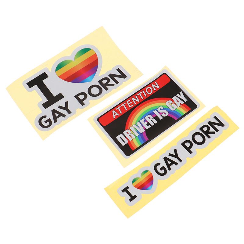 1Pc I Love Gay Porn Car Stickers Reflective Personality Car Stickers Gay Funny Stickers