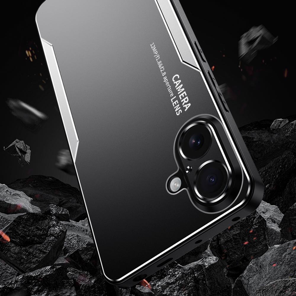 Etui na telefon iPhone 16 ze stopu aluminium, TPU, PC, tylna okładka