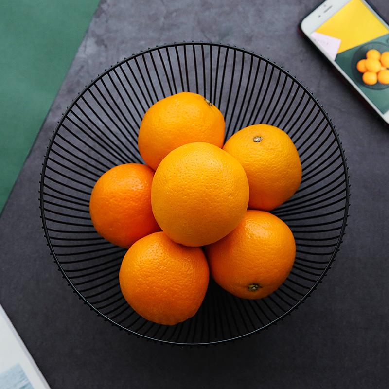 Nordic Black Iron Fruit Basket - Creative Living Room Draining Bowl