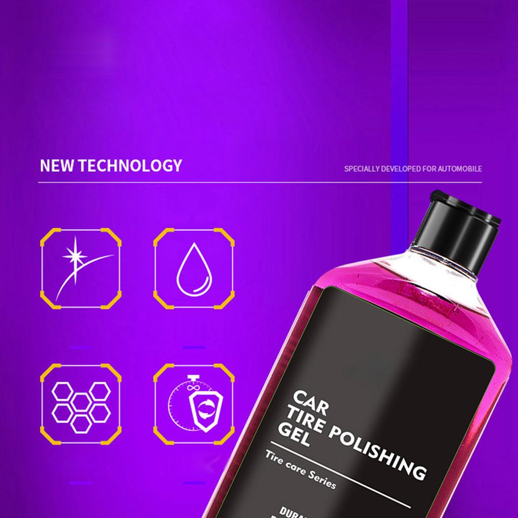 JU Araba Lastiği Cila Kaplama Maddesi Polisaj Lastik Hazinesi Kauçuk ve Plastik Yenileme Maddesi Su İtici Yaşlanma Karşıtı Lastik Cilası 225ML