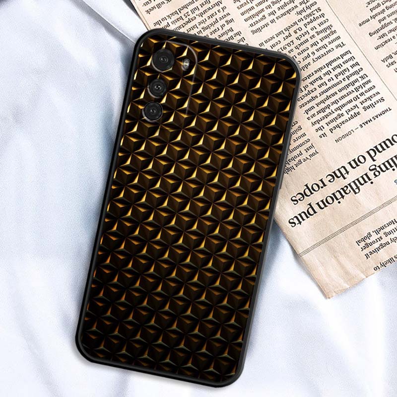 Carbon Fiber Pattern For Motorola G85 Edge 50 G24 G35 G14 G04 40 G72 G34 G G54 G13 G32 5G Black Phone Case