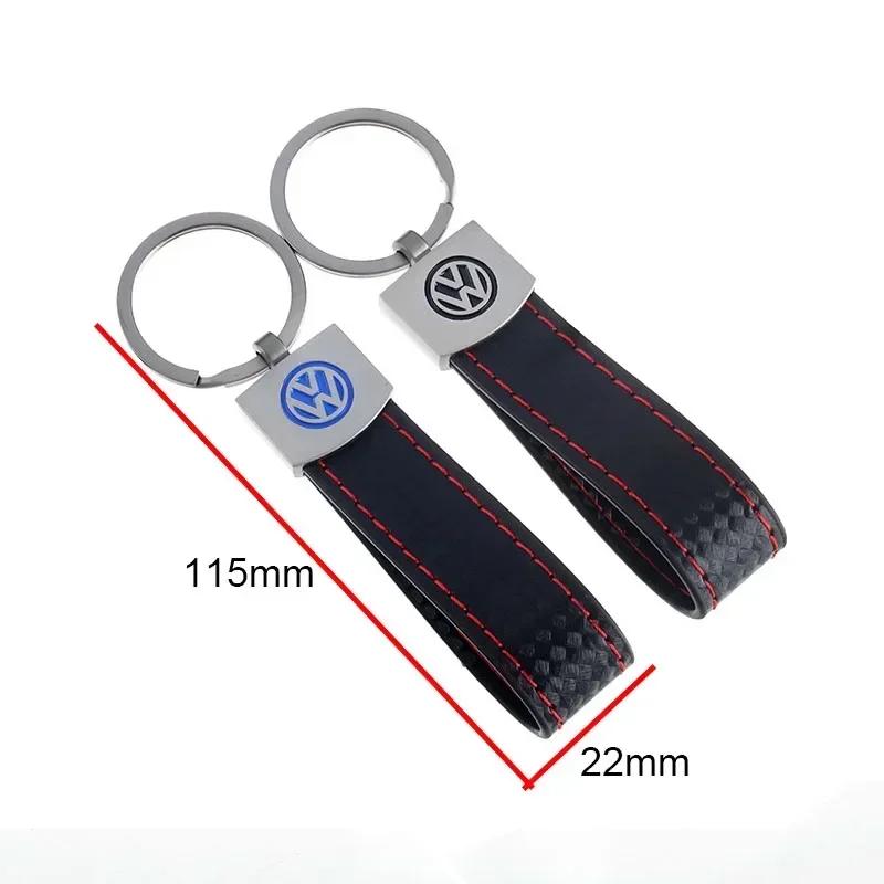 2026 Hot For Volkswagen VW Leather Car Logo Keychian for Volkswagen Golf Sticker Jetta Touareg Tiguan Polo Bora Sagitar TACQUA S