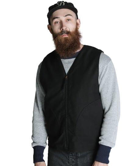 

Schott CIVILIAN DECK VEST, Men s, Size S 010, Black, 782-4257002