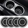 Diesisa Car 68mm Diameter Coasters 4-Pack, Silicone, Non-Slip, Universal, Approx. (Black)