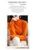 Autumn Winter 100% Wool High-Collar Long Sleeve Loose Knit Sweater Dress