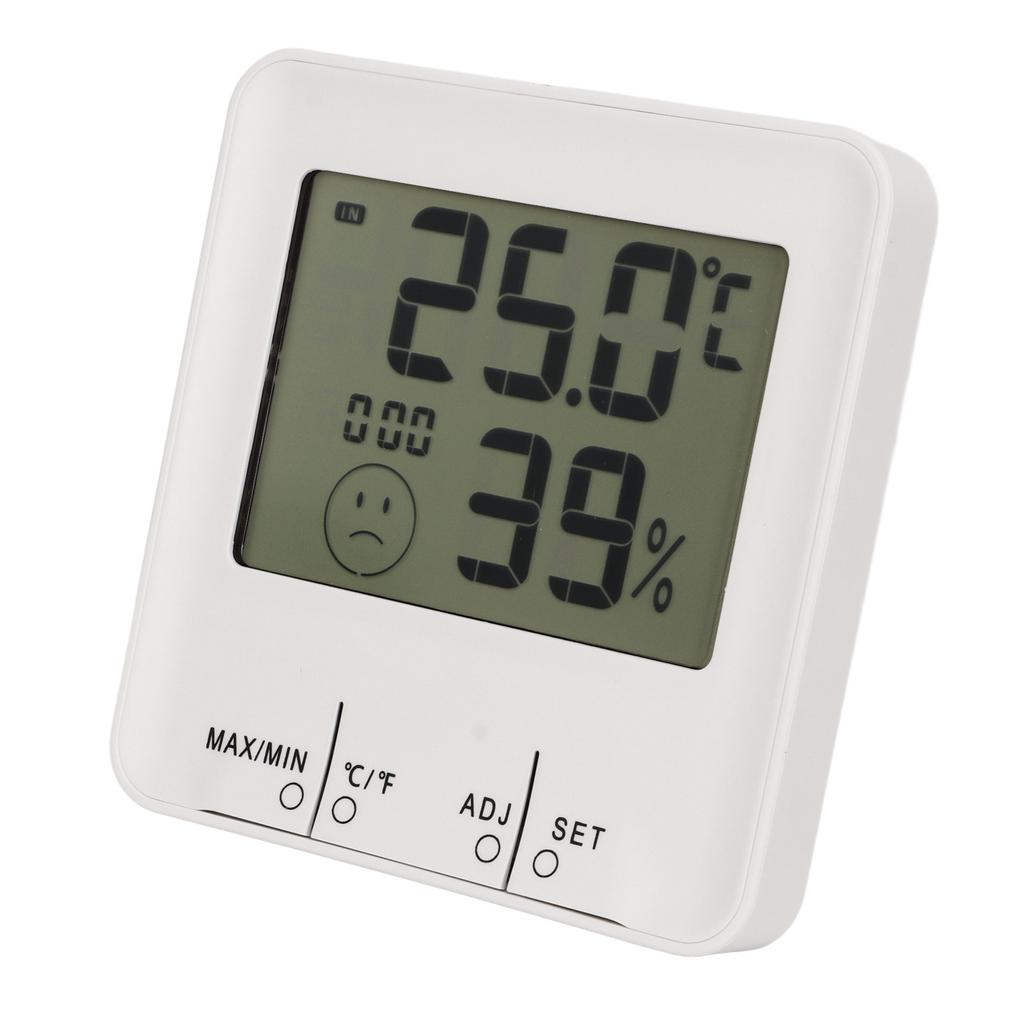 Thermometer Hygrometer Temperature Humidity Meter Digital Display Electric Clock for Home