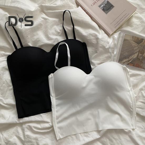 Ledově hedvábná tílka s ramínky a hrudní vycpávkou, nastavitelná ramínka, krásná záda, top kamizolka, elastická tkanina, spodní topy