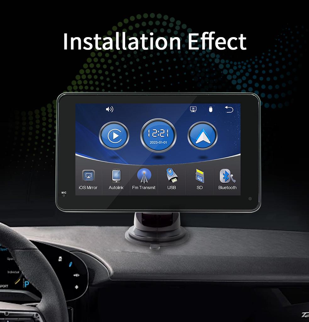 BQCC B5306L 7" Portable car MP5 Radio Mirrorlink FM BT AUX TF USB Car Stereo wired and wireless Android AUTO CarPlay Car Player