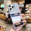 Ins Wind Love Bow Black Cat Suitable for Iphone17 Mirror Mobile Phone Case Apple 16pro Makeup Mirror