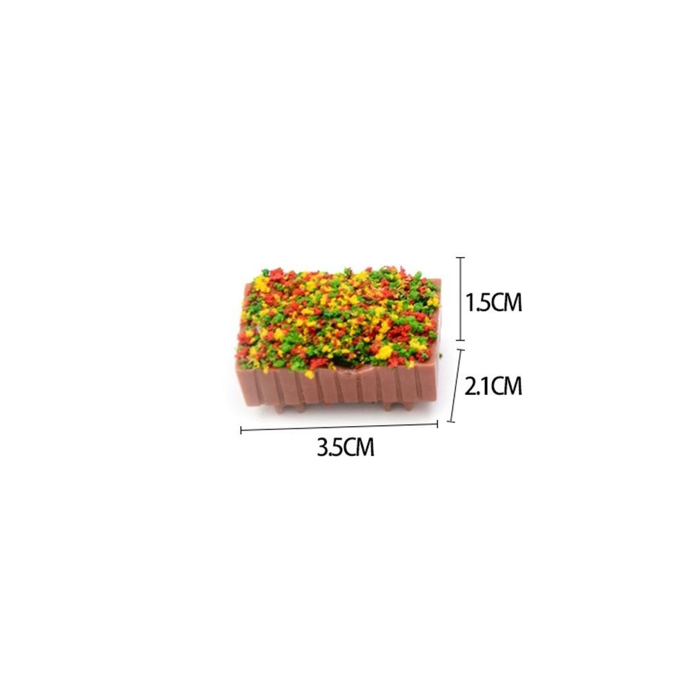 10pcs Plastic Simulation Flower Bed 1:50 1:75 Scale Garden Border  Minihouse Accessories