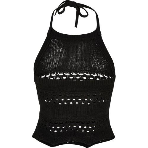 Urban Classics Womens/Ladies Knitted Crochet Halter Neck Short Top