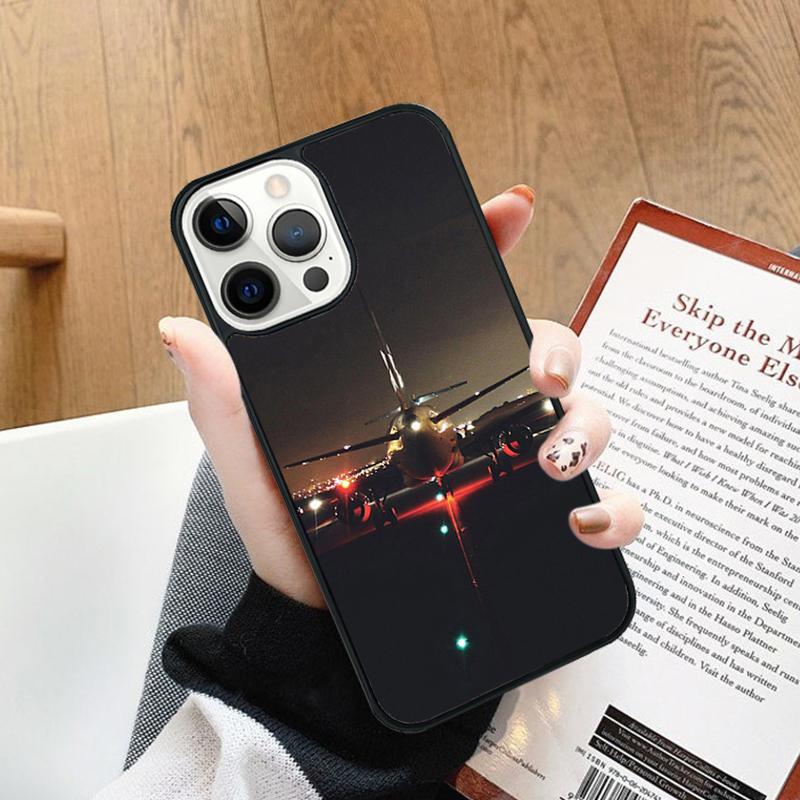 Travel Airplane Airport Phone Case cover For iPhone 17 Air 14 13 15 16 16e Pro Max Coque 12 11 Pro Max For Apple PLUS fundas