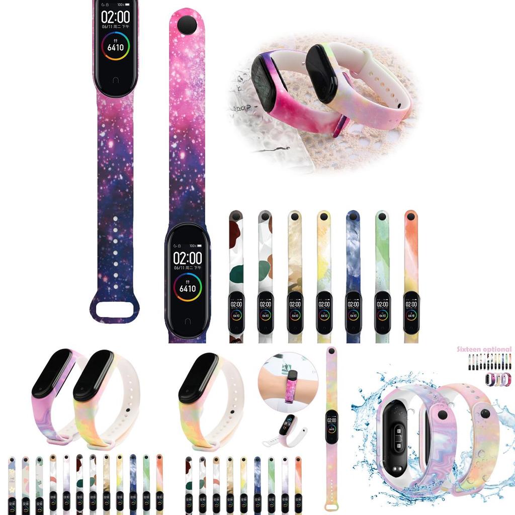 Unisex Silicone Watch Strap Replacement For Xiaomi Mi Band 3/4/5/6 Adjustable And Comfortable