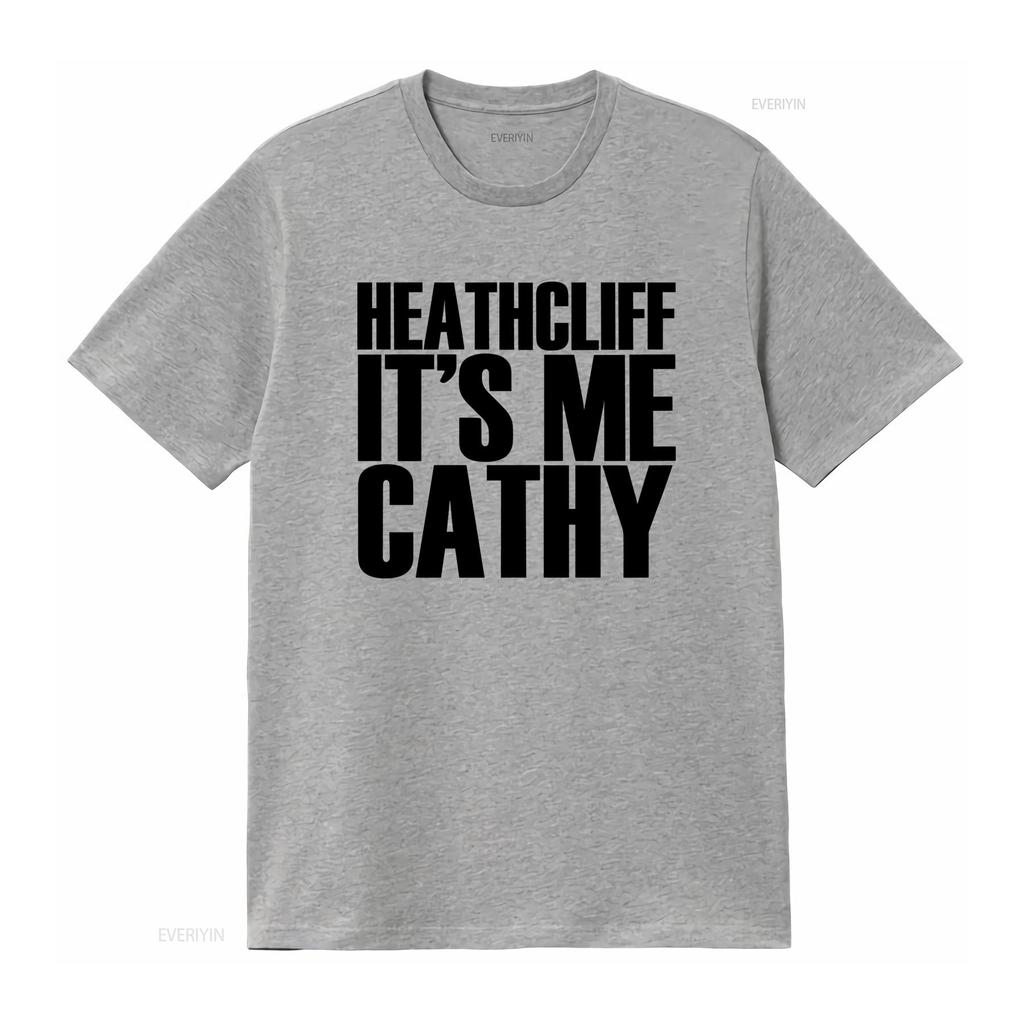 T Shirt Heathcliff Eu Cathy Gola Redonda Casual Tecido Ligeiramente Elstico Corte Normal Padro Estampado Perfeito Para