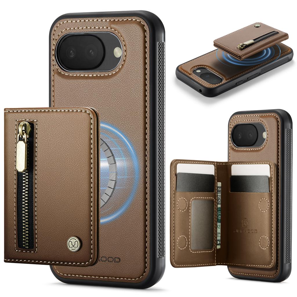 2 in 1 Detachable Magnetic Cards Solt Wallet Leather Case for Google Pixel 10 Pro XL 9A 9 8 8A 7A 7 Shockproof RFID Stand Cover