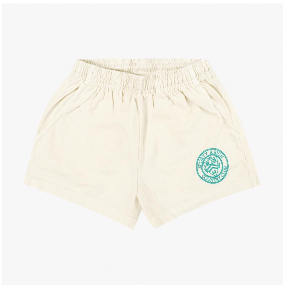 Sporty   Rich Sh020S416cc Connecticut CreSt  Connecticut CreSt  DiSco ShortS Women S ShortS