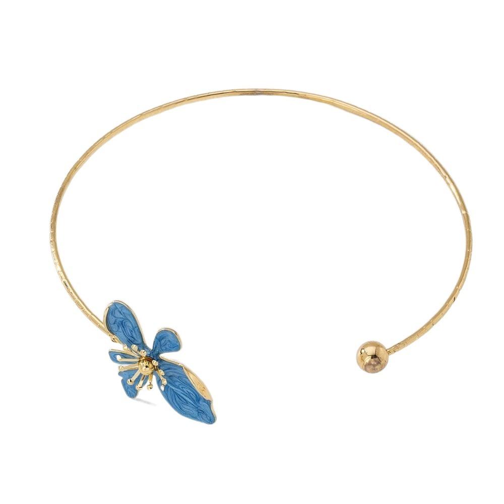 Adjustable Open Chokers Colorful Collar Necklace Elegant Flower Necklaces Vacation