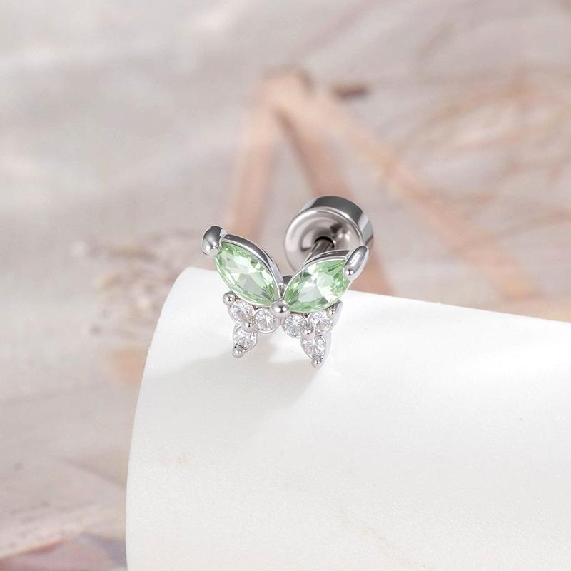Puncture Earrings Sweet Cartilage fashion Earrings Earrings with Cute and Butterfly High-end Creative Accessories