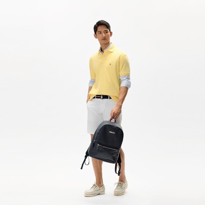 Tommy Hilfiger Business Casual Trendy Short Sleeve Polo Shirt Men tops 78JA572ZF0