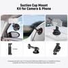 NEEWER Vacuum Suction Cup Mount 4.5 Inch Suction Cup Mount with Ball Head Magic Arm/Smartphone Holder/Action Cam Adapter, Aluminum, Quick Release, Car