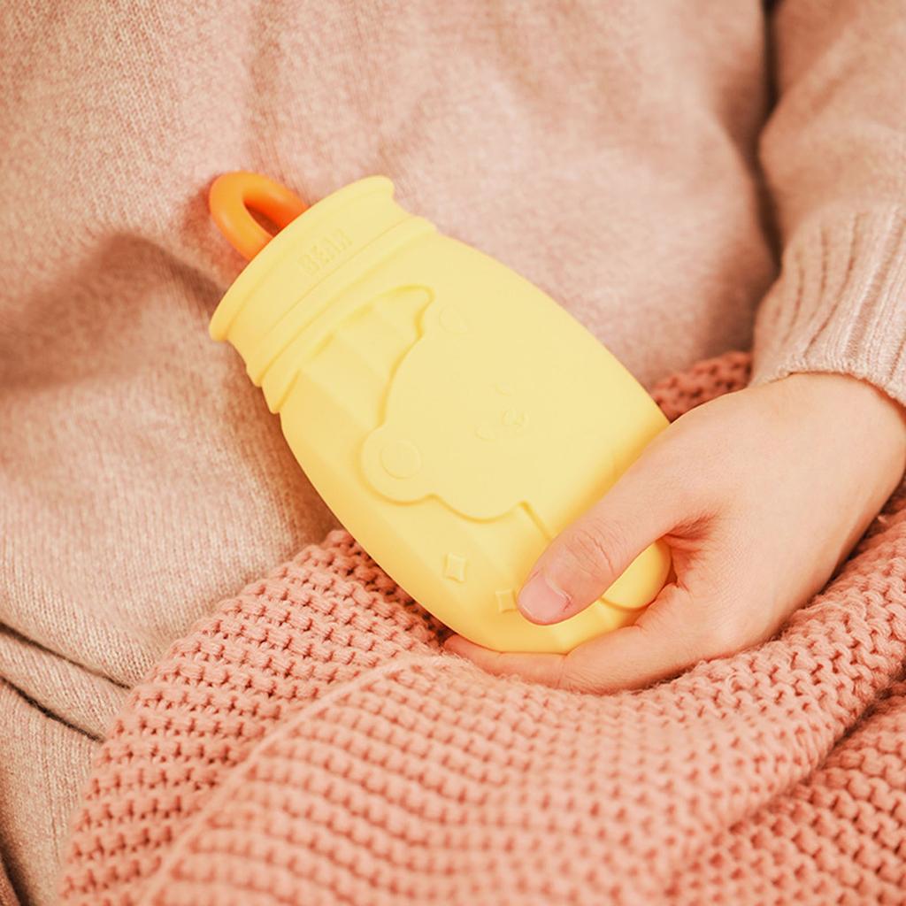 Silicone Hot Water Bottle With Safe Heating Leak Proof Design For Adult Kids Cold Weather Hot Water Bag for Winter Use