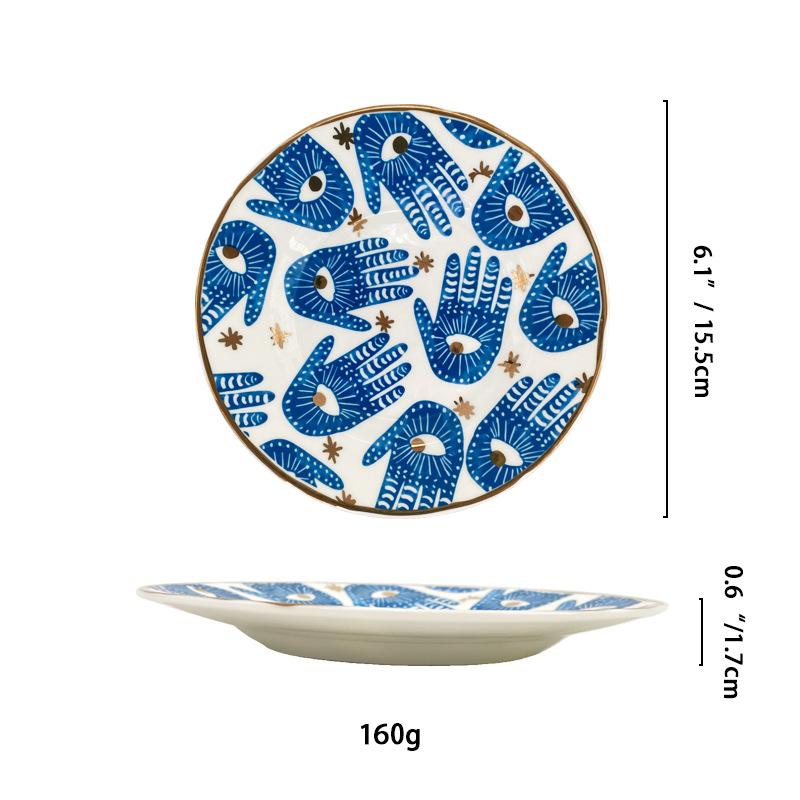 Kreative Augen Wandhängeplatten Retro Schmuckschale Kunst Wohnzimmer 8-Zoll Hängendes Schmuckaufbewahrungstablett Heimdeko Artikel