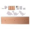 ABIY Kids Dinosaur Wall Mounted Coat Hooks Wooden Door Hanger For Boys Bedroom Nursery Playroom Decorations