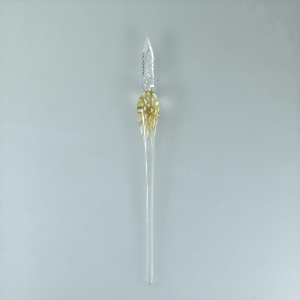 Fourcart Cute Handmade Glass Pen Flower Yellow Set 2-Color