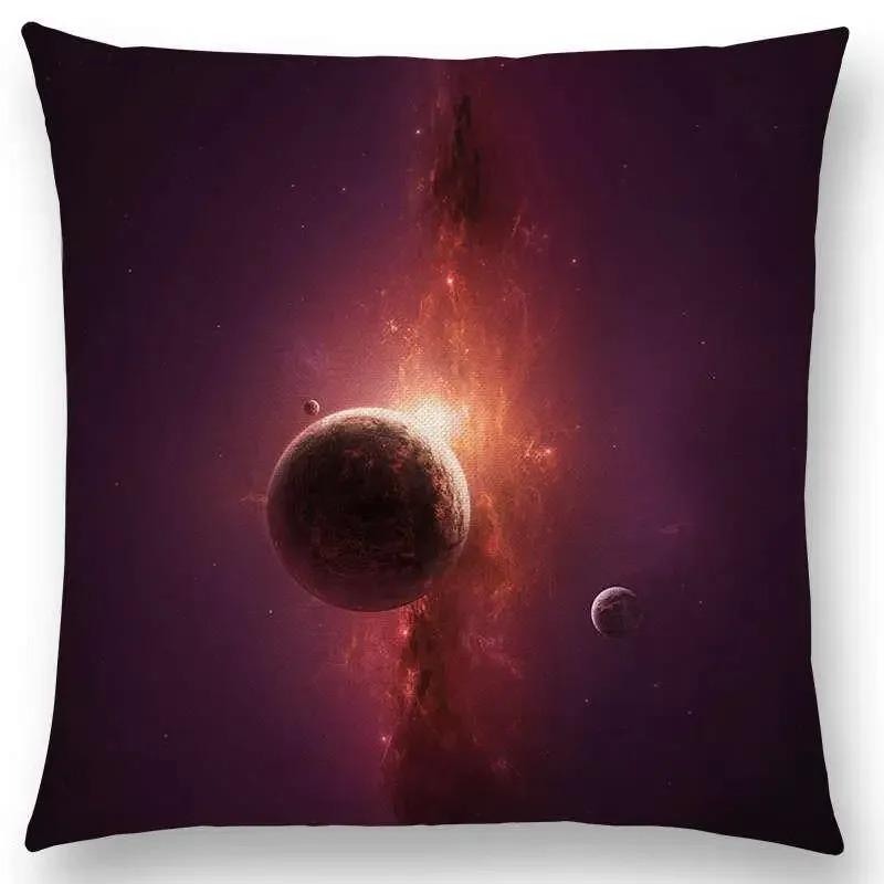 Beautiful Planets Amazing Galaxies Dreamy Stars Brand New Mysterious Universe Vast Outer Space Cushion Cover Sofa Pillow Cover