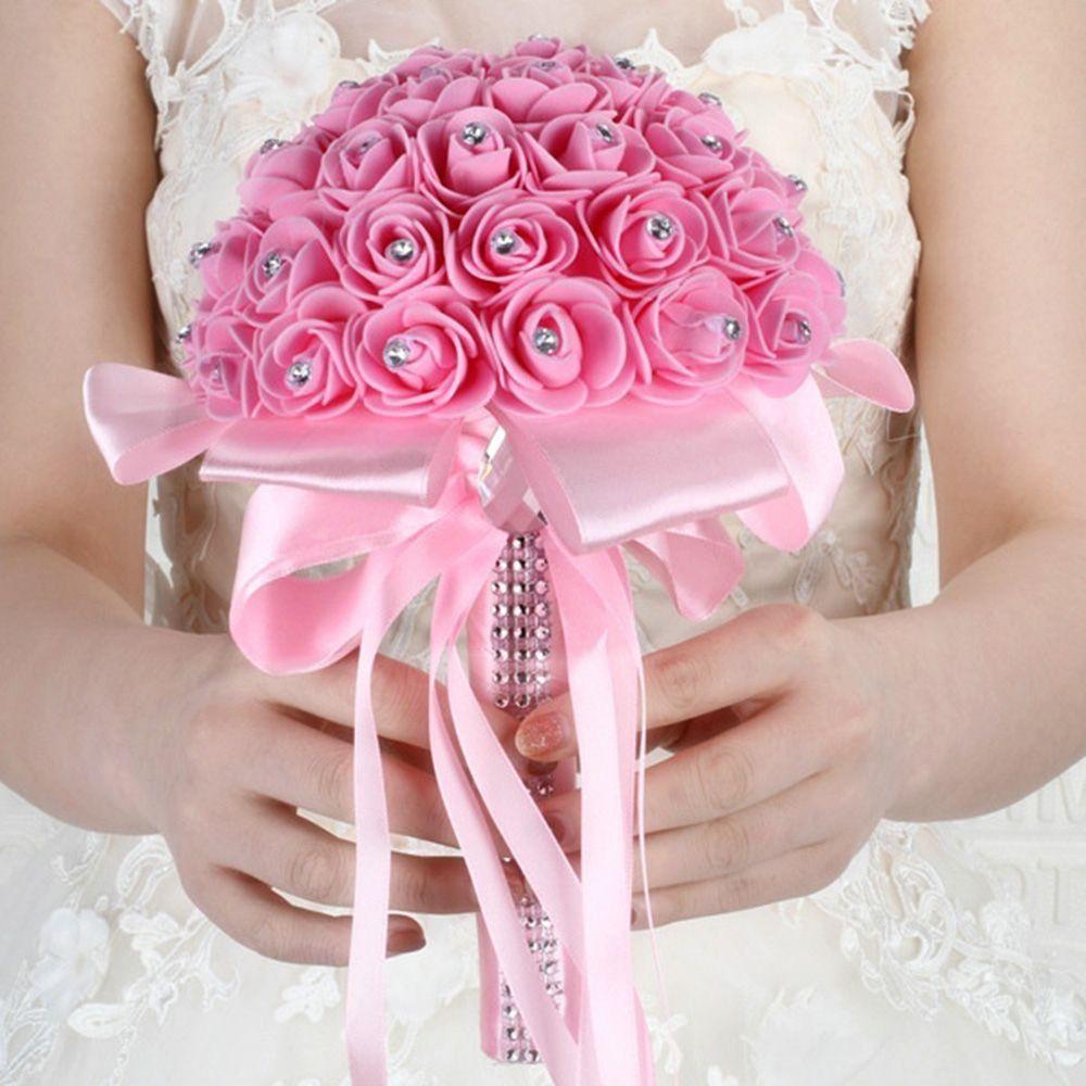 Romantic Wedding Bouquets Pearl Bridal Bouquets Artificial Hand Bouquet  Wedding Accessories