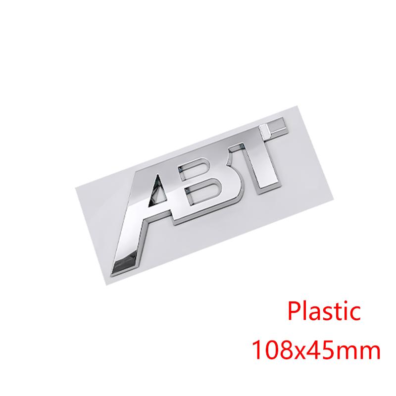 ABS Metal ABT Logo Letters Car Front Grill Emblem Badge Sticker for Volkswagen Golf 7 Sagitar Magotan Bora Tiguan Passat Jetta