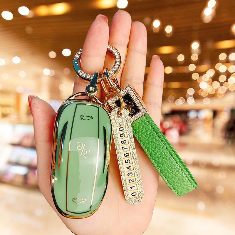 Suitable for Tesla Model 3 key cover ModelY/S/X high-end protective case, car supplies, bag buckle, men and women