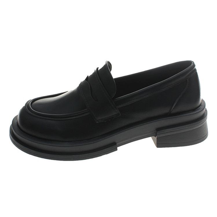 Japanese small leather shoes women's 2025 spring new British style black platform loafers retro jk uniform single shoes