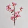 Artificial Peach Blossom Realistic Fake Silk Flower Stem Home Office Wedding Party Faux Flower Table Centerpiece Decoration