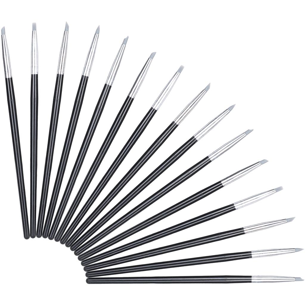 3 Set Pottery Clay Sculpture Paint Brush Watercolor Paint Silicone Pen Different Size