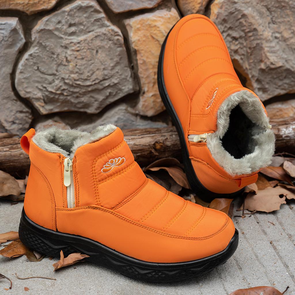 Fashion Winter Men's and Women's Low Cut Cotton Boots, Umbrellas, Blaka Waterproof Uppers, Warm and Plush Thick Snow Boots