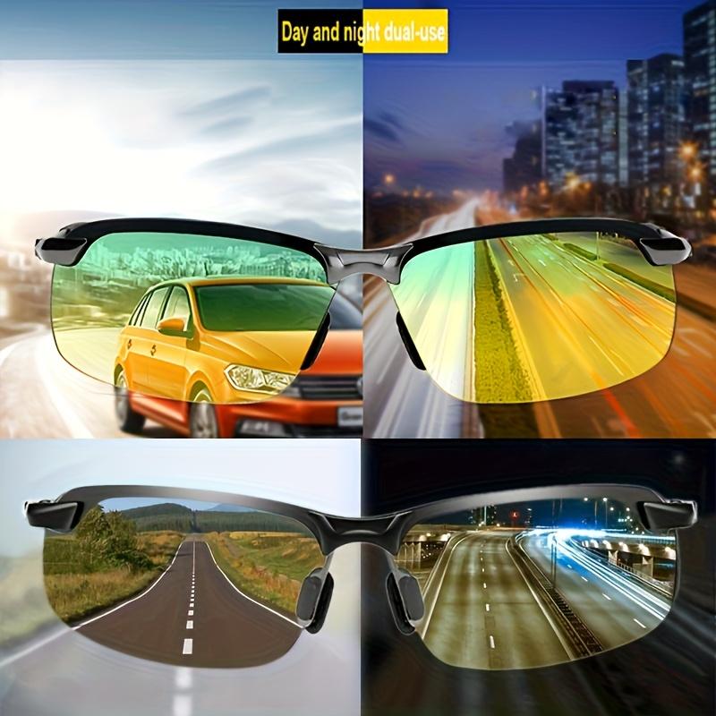 2PCS Day And Night Vision Glasses Sunglasses Men Outdoor Sport Safe Driving Fishing Beach Day Night Driver Goggles