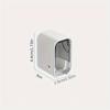 2pcs Wall-Mounted Toothbrush Holders with Covers | No-Drill Installation, Multi-Compartment Organizer for Bathroom Hygiene | Modern Bathroom Accessory