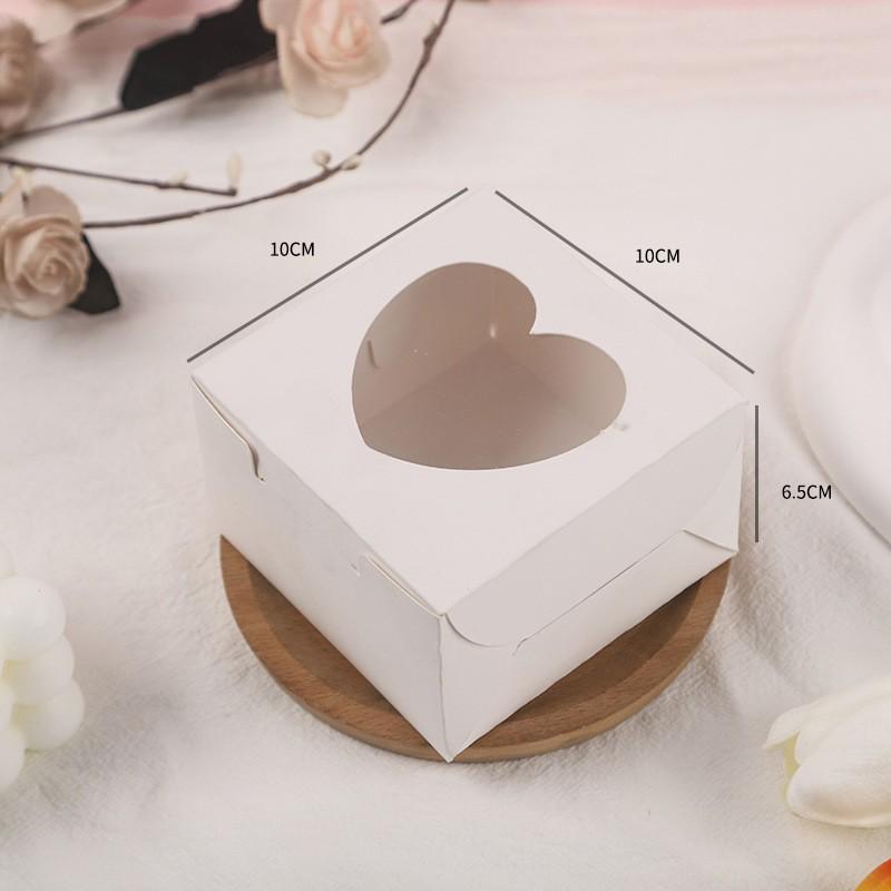 Biodegradable Transparent Window Pastry Box - Ideal for Cupcakes, Cookies, Snowflake Crisps, Egg Tarts, and Desserts