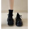 Small leather shoes for women's British style 2025 new spring and summer with skirt jk single shoes black commuter platform loafers for women