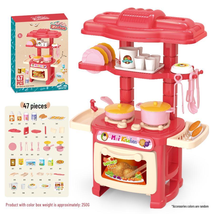 Детский трансграничный кухонный игровой набор: Мини-игрушки-симуляторы готовки и обеда для мальчиков и девочек