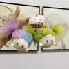 Adorable Fluffy Cotton Doll Keychain Plush Toy Cute Cartoon Animal Figure